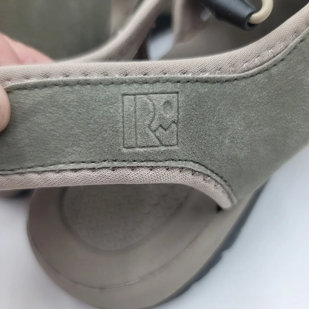 Rugged Outback Mens Hiking Sandals Olive Green Bungee Closed Toe Size 9.5 75885